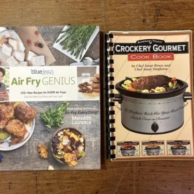 Sale Photo Thumbnail #170: Lot 241: Cookbooks, air fryer, and crock pot