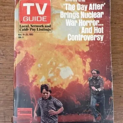 Sale Photo Thumbnail #441: Lot 541: 1983 TV guide - the day after brings nuclear war and hot controversy - movie filmed in Lawrence/Topeka Kansas