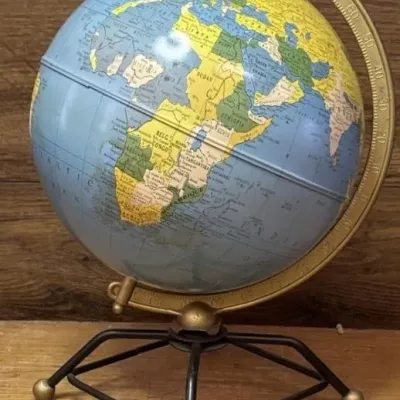 Sale Photo Thumbnail #543: Lot 643: 1940s Replogle metal litho world globe