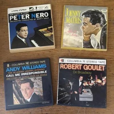 Sale Photo Thumbnail #199: Lot 270: P Nero, J Mathis, A Williams reel to reel tapes
