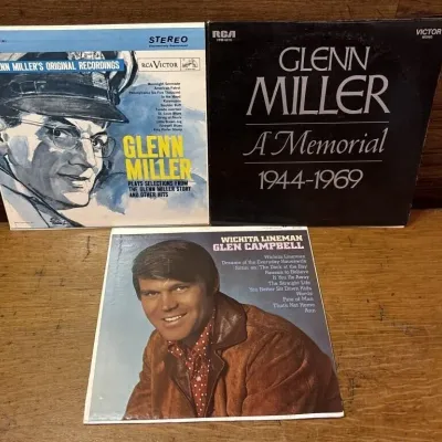 Sale Photo Thumbnail #202: Lot 273: Lynn Miller records and Glen Campbell