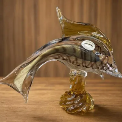 Sale Photo Thumbnail #408: Lot 509: Vintage hand-blown Murano Italian art glass sculpture