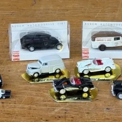 Sale Photo Thumbnail #457: Lot 557: Collectible diecast toys - delivery trucks, Corvettes, police cars, helicopters