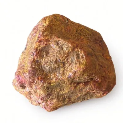Sale Photo Thumbnail #9: Lot 9: Realgar or cinnabar intergrown with a yellow matrix realgar or cinnabar intergrown with a yellow matrix, or a bright limonite/goethite rock naturally stained with iron oxides