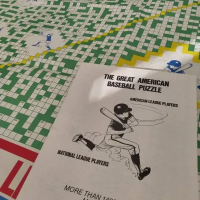 Rare Vintage 1983 Great American Baseball Puzzle, Huge Crossword 