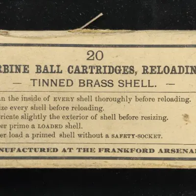 20 Antique Carbine Ball Cartridges Dated 1891, Sealed Box - Lot 6