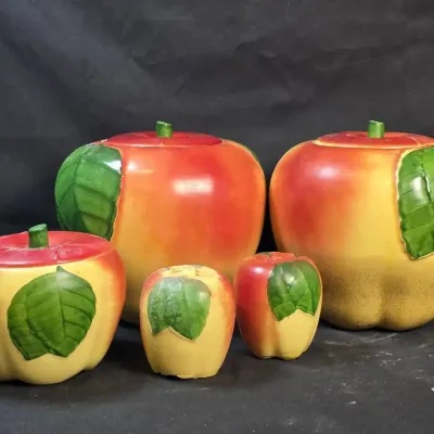 Vintage Apple Canisters & Salt/Pepper Shakers
