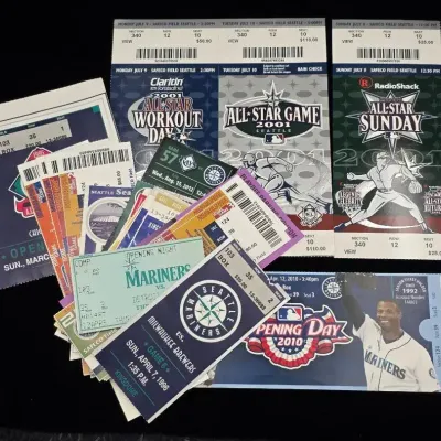 Mariners Game Ticket Mystery Lot, Many Tickets, Possible Notable Games