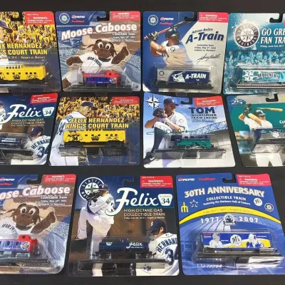 11 Seattle Mariners Model Trains, New in Original Boxes 