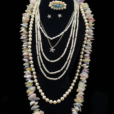 Ocean Themed Shell & Pearl-Like Jewelry