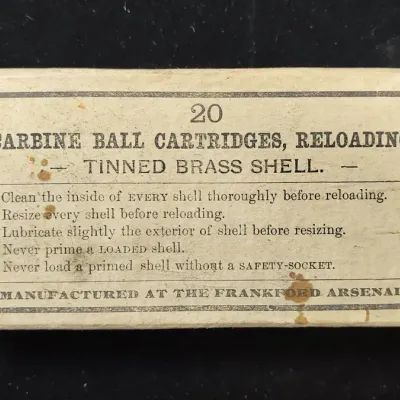 20 Antique Carbine Ball Cartridges Dated 1891, Sealed Box - Lot 3
