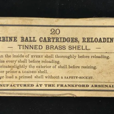 20 Antique Carbine Ball Cartridges Dated 1891, Sealed Box - Lot 1