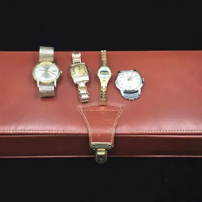 Jewelry Box and Assorted Watches