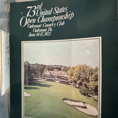 Sale Photo Thumbnail #160: Official program for the 73rd United States Open Championship held at Oakmont Country Club, June 14-17, 1973.