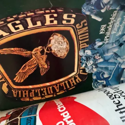 Sale Photo Thumbnail #17: Vintage 1981 Philadelphia Eagles Yearbook featuring N.F.C. Champions artwork on the cover.