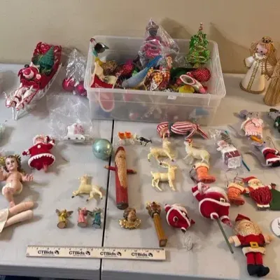 cool Vintage Christmas - Pez, Felt Mice, Blown Plastic Santas++