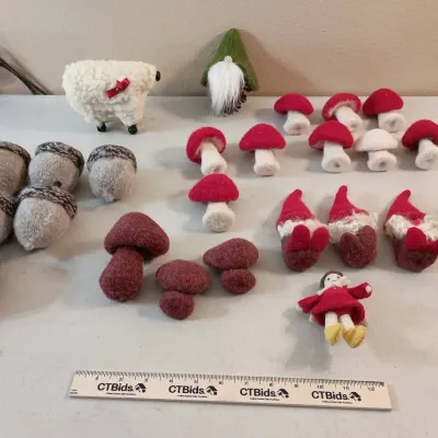 Felted Wool & Crochet - Mushrooms, Santa's, Acorn, Gnome++
