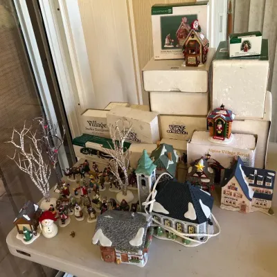 Huge Dept 56 Lot - Alpine Village, Snowy Evergreens, Heritage Village+