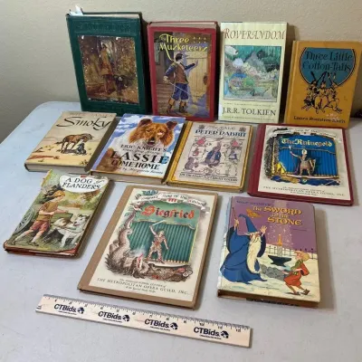 Classics Books 1925-1965 - 3 Musk, Lassie, Sword In The Stone, Treasure Chest