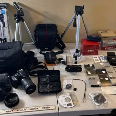 Camera Lot - Nikon, Vivitar, Kodak + Lenses + Accessories 