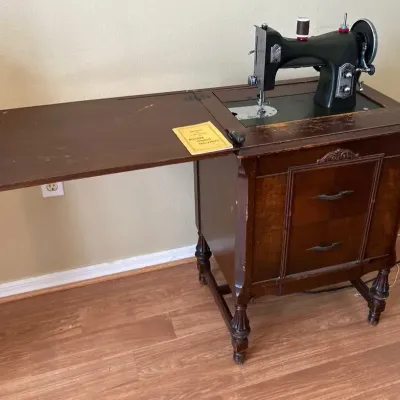 Antique White Rotary 77 Sewing Machine Cabinet 22x18x32