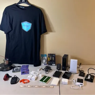 Misc Electronics - WD My Book, Seagate Free Agent, Flashwear Shirt+