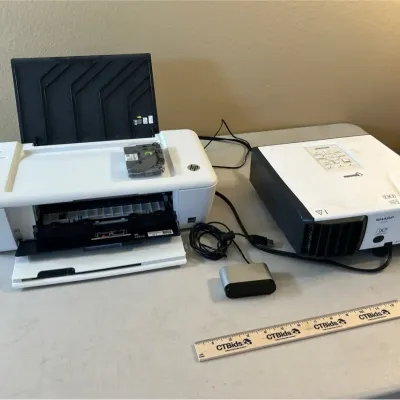 HP Deskjet 1010 Printer & Sharp Notevision XR-32X Projector 