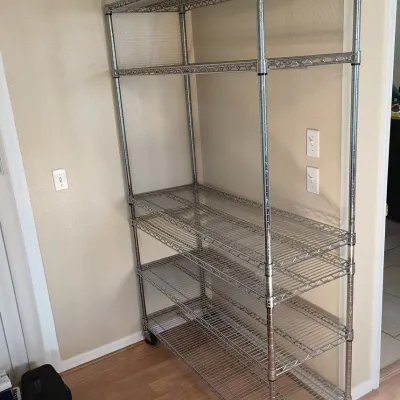 Rolling Metal Adjustable Shelving Storage 48 X 18 X 76