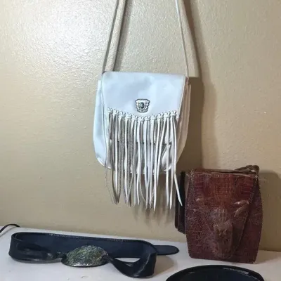 Leather Bags, wallets, belts - vint. Alligator bag & Wallet, Lee River++
