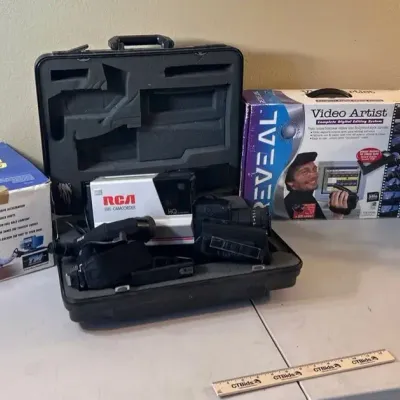 Vintage Electronics - CyberMaxx VR, RCA Camcorder, Racing Wheel