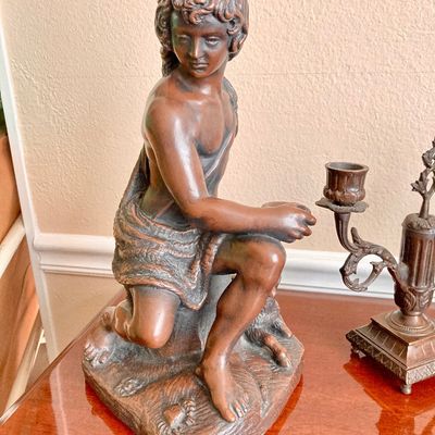 Sale Photo Thumbnail #25: Austin Production sculpture from around 1965 finished in bronze tone composite or durastone material