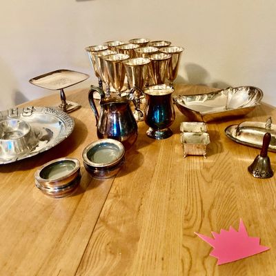 Sale Photo Thumbnail #221: Plated goblets and other pieces