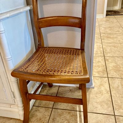 Sale Photo Thumbnail #41: Cane seat chair -(Two)