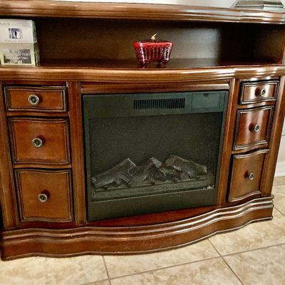 Sale Photo Thumbnail #7: McIntyre electric fireplace and media mantel