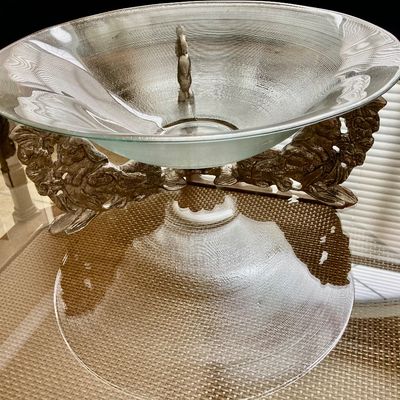 Sale Photo Thumbnail #30: Pewter centerpiece bowl
