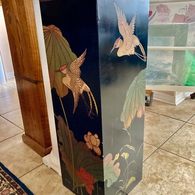 Sale Photo Thumbnail #18: Black Chinoiserie style fern stand. Might be Maitland-Smith.
