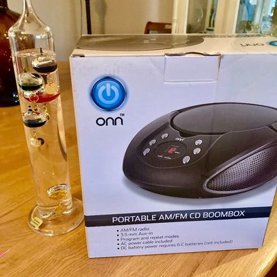 Sale Photo Thumbnail #261: An Onn portable AM/FM CD in its original retail box.