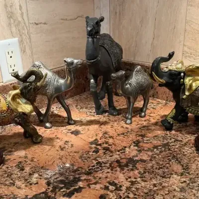 Ornate Decorative Elephants and Camels