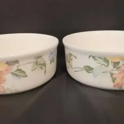 English Tapestry 7" Soufflé Dishes by Oscar de la Renta