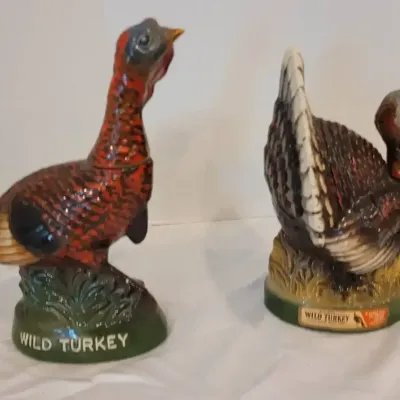 Austin, Nichols & Co. Wild Turkey Bourbon Porcelain Decanters