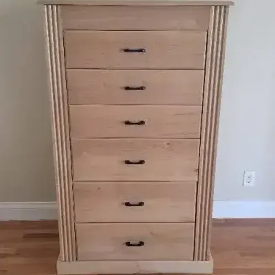 Tall 6-Drawer Pine Chest of Drawers
