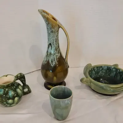 MCM Majolica-Style Art Pottery