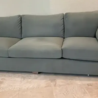 Custom Blueish Green Sofa By Rowe Furniture 
