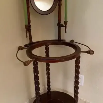 Victorian-Style Wooden Wash Stand