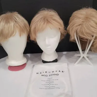 Three Blonde Synthetic or Styled Wigs