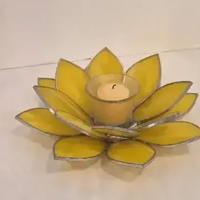 Capiz Shell Lotus Candle Holder