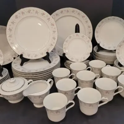 Carlton Fine China in the "Corsage" Pattern - Setting for 8
