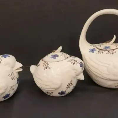 3-Piece Ceramic Tea Service by Amici
