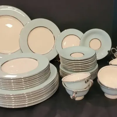 Castleton China "Castleton Turquoise" Fine China Dinnerware Set 