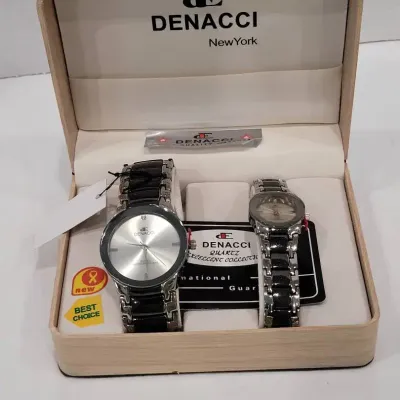 Matching Quartz Denacci, New York "His and Hers" Watch Set
